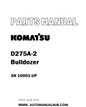 Komatsu D275A-2 Bulldozer Parts Manual SN 10001-UP - PDF
