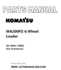 Komatsu WA200PZ-6 Wheel Loader Parts Manual SN 70001-70882 (For N.America) PDF