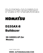 Komatsu D155AX-8 Bulldozer Parts Manual SN 100001-UP (for Mosaic) - PDF