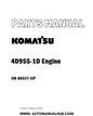 Komatsu 4D95S-1D Engine Parts Manual SN 40337-UP - PDF