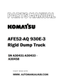Komatsu AFE52-AQ 930E-3 Rigid Dump Truck Parts Manual SN A30431-A30433 - A30458 - PDF 