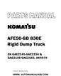 Komatsu AFE50-GB 830E Rigid Dump Truck Parts Manual SN GAE2145-GAE2154 & GAE2156-GAE2165, AK4979 - PDF
