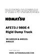 Komatsu AFE73-J 980E-4 Rigid Dump Truck Parts Manual SN A40124 & A40131-A40133 - PDF 