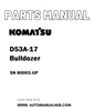 Komatsu D53A-17 Bulldozer Parts Manual SN 80001-UP - PDF