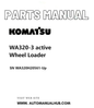 Komatsu WA320-3 active Wheel Loader Parts Manual SN WA320H20561-Up PDF