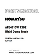 Komatsu AFE47-DW 730E Rigid Dump Truck Parts Manual SN A30410-A30411 & A30417 - PDF