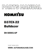 Komatsu D37EX-22 Bulldozer Parts Manual SN 60001-UP - PDF