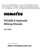 Komatsu PC5500-6 Hydraulic Mining Shovels Parts Manual SN 15090 PDF