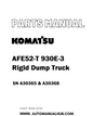 Komatsu AFE52-T 930E-3 Rigid Dump Truck Parts Manual SN A30365 & A30368 - PDF 