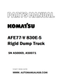 Komatsu AFE77-V 830E-5 Rigid Dump Truck Parts Manual SN A50069, A50071 - PDF 