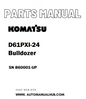 Komatsu D61PXI-24 Bulldozer Parts Manual SN B60001-UP - PDF