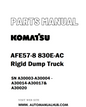 Komatsu AFE57-8 830E-AC Rigid Dump Truck Parts Manual SN A30003-A30004 - A30014-A30017& A30020 - PDF 