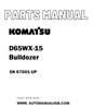 Komatsu D65WX-15 Bulldozer Parts Manual SN 67001-UP - PDF