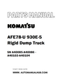 Komatsu AFE78-U 930E-5 Rigid Dump Truck Parts Manual SN A40085-A40086 - A40103-A40104 - PDF 