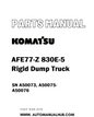 Komatsu AFE77-Z 830E-5 Rigid Dump Truck Parts Manual SN A50073, A50075-A50076 - PDF 