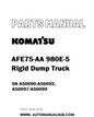 Komatsu AFE75-AA 980E-5 Rigid Dump Truck Parts Manual SN A50090-A50092, A50097-A50099 - PDF 