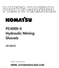 Komatsu PC4000-6 Hydraulic Mining Shovels Parts Manual SN 08232 PDF