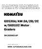 Komatsu GD530A/AW-2A/2B/2C w/S6D102 Motor Graders Parts Manual SN 202002-UP - PDF