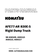 Komatsu AFE77-AR 830E-5 Rigid Dump Truck Parts Manual SN A50109, A50112-A50113, A50117 - PDF 