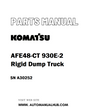 Komatsu AFE48-CT 930E-2 Rigid Dump Truck Parts Manual SN A30252 - PDF
