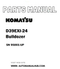 Komatsu D39EXI-24 Bulldozer Parts Manual SN 95001-UP - PDF