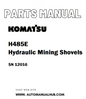 Komatsu H485E Hydraulic Mining Shovels Parts Manual SN 12016 - PDF