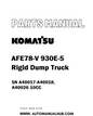 Komatsu AFE78-V 930E-5 Rigid Dump Truck Parts Manual SN A40017-A40018, A40026 10CC - PDF 