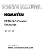 Komatsu PC78US-5 Crawler Excavator Parts Manual SN 1001-UP PDF