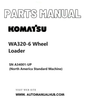 Komatsu WA320-6 Wheel Loader Parts Manual SN A34001-UP (North America Standard Machine) PDF