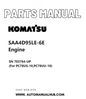Komatsu SAA4D95LE-6E Engine Parts Manual SN 703764-UP (For PC78US-10,PC78UU-10) PDF