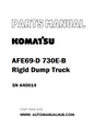 Komatsu AFE69-D 730E-B Rigid Dump Truck Parts Manual SN A40014 - PDF