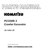Komatsu PC55MR-3 Crawler Excavator Parts Manual SN 15001-UP PDF