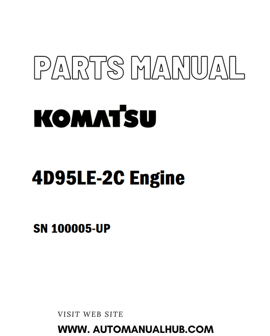 Komatsu 4D95LE-2C Engine Parts Manual SN 100005-UP - PDF