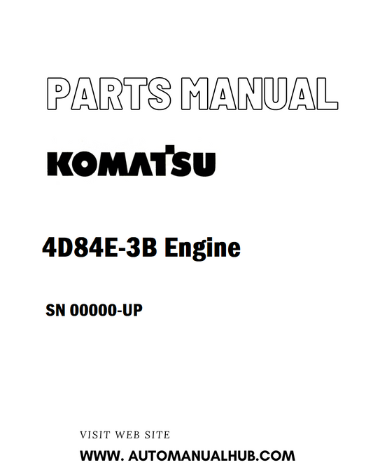 Komatsu 4D84E-3B Engine Parts Manual SN 00000-UP - PDF