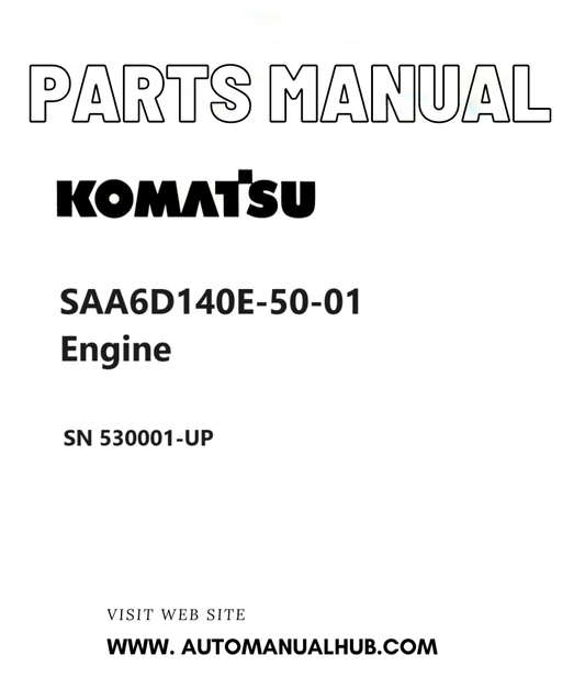 Komatsu SAA6D140E-50-01 Engine Parts Manual SN 530001-UP PDF