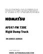 Komatsu AFE47-FM 730E Rigid Dump Truck Parts Manual SN A30531-A30534 - PDF 