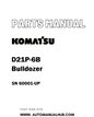 Komatsu D21P-6B Bulldozer Parts Manual SN 60001-UP - PDF