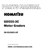 Komatsu GD555-3C Motor Graders Parts Manual SN B15001-UP - PDF