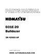 Komatsu D31E-20 Bulldozer Parts Manual SN 42001-UP - PDF