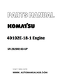 Komatsu 4D102E-18-1 Engine Parts Manual SN 26200163-UP - PDF