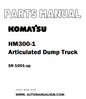 Komatsu HM300-1 Articulated Dump Truck Parts Manual SN 1001-up - PDF