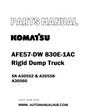 Komatsu AFE57-DW 830E-1AC Rigid Dump Truck Parts Manual SN A30552 & A30558-A30560 - PDF 