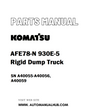 Komatsu AFE78-N 930E-5 Rigid Dump Truck Parts Manual SN A40055-A40056, A40059 - PDF 