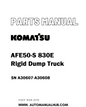 Komatsu AFE50-S 830E Rigid Dump Truck Parts Manual SN A30607-A30608 - PDF