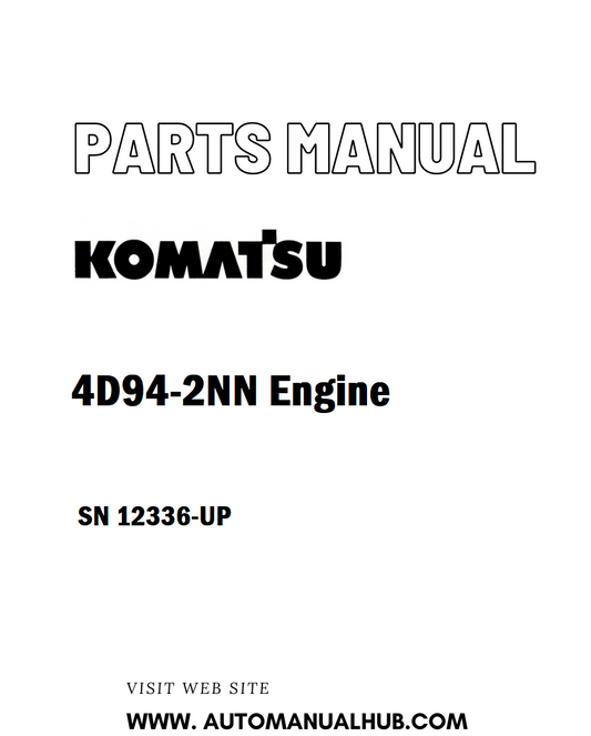 Komatsu 4D94-2NN Engine Parts Manual SN 12336-UP - PDF