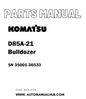 Komatsu D85A-21 Bulldozer Parts Manual SN 35001-36533 - PDF