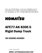 Komatsu AFE77-AK 830E-5 Rigid Dump Truck Parts Manual SN A50083-A50084 - PDF 