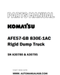 Komatsu AFE57-GB 830E-1AC Rigid Dump Truck Parts Manual SN A30780 & A30795 - PDF 