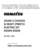 Komatsu XXAM-2 CHASSIS & MAST (PM015) ELECTRIC SIT DOWN RIDER Parts Manual SN 2001, 3001 PDF