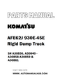 Komatsu AFE62J 930E-45E Rigid Dump Truck Parts Manual SN A30836, A30840 - A30858-A30859 & A30861 - PDF 